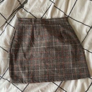 Plaid mini skirt